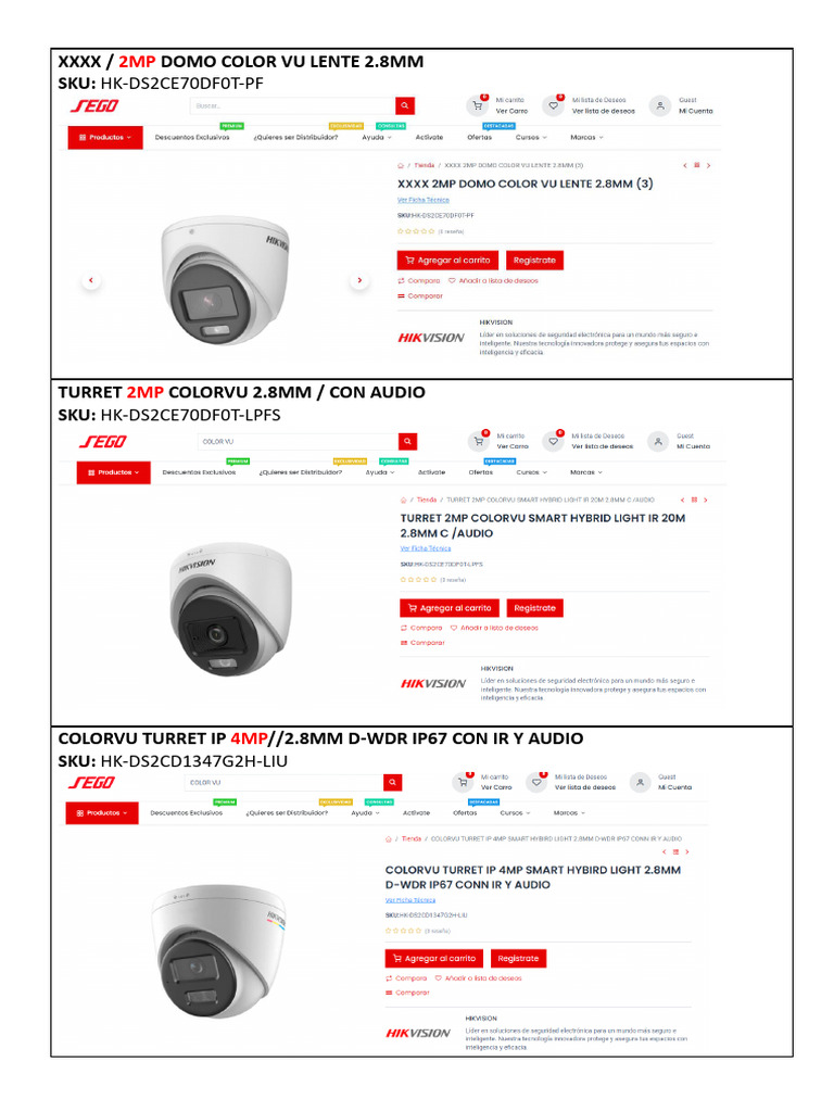 Camara Colorvu Domo | PDF