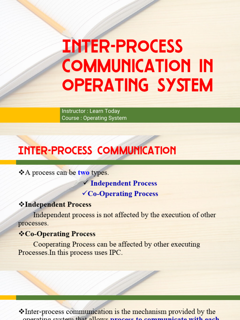 Inter-Process Communication Methods | PDF | Process (Computing ...