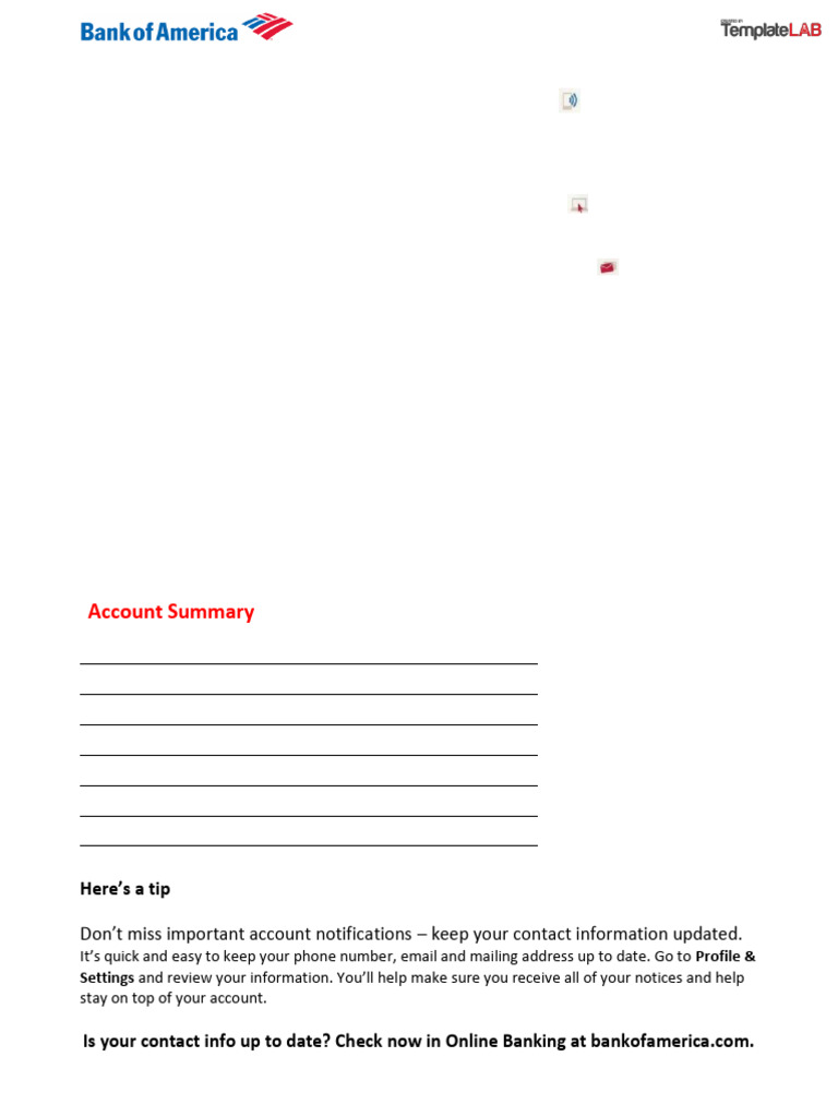 Bank of America Bank Statement | PDF