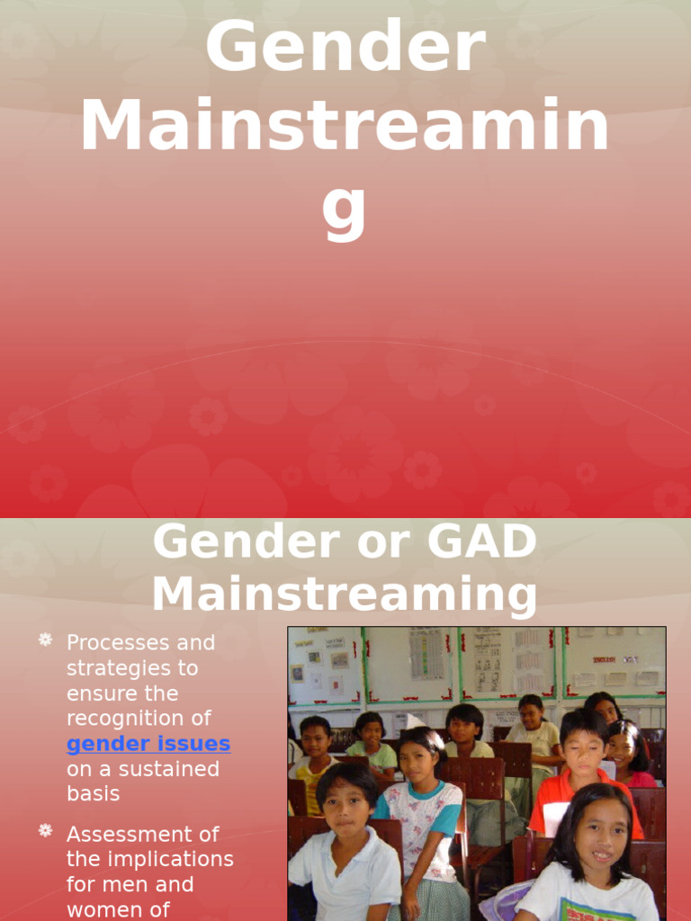 Gender Mainstreaming Strategies Explained | PDF | Policy