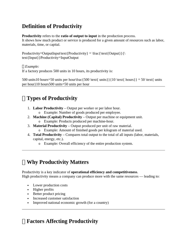 Understanding Productivity Metrics | PDF | Workforce Productivity ...