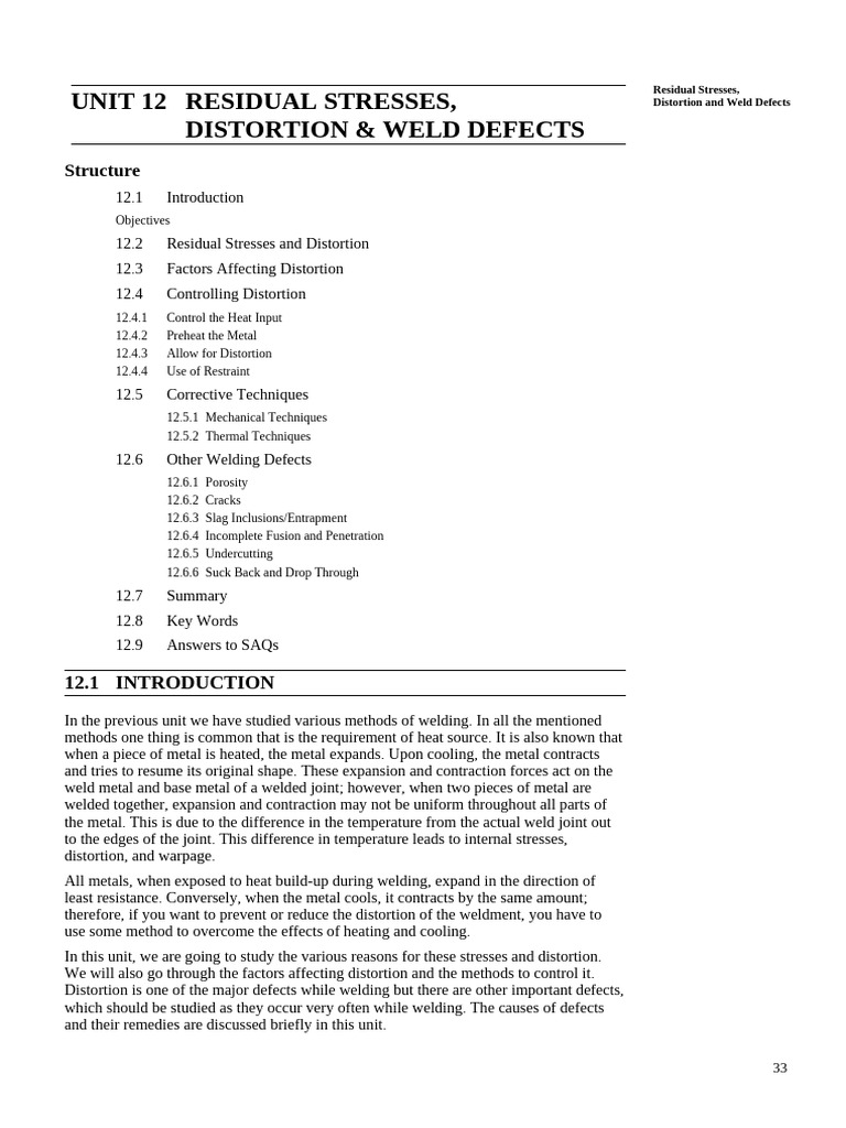 Residual Stresses and Weld Defects Guide | PDF | Welding | Construction