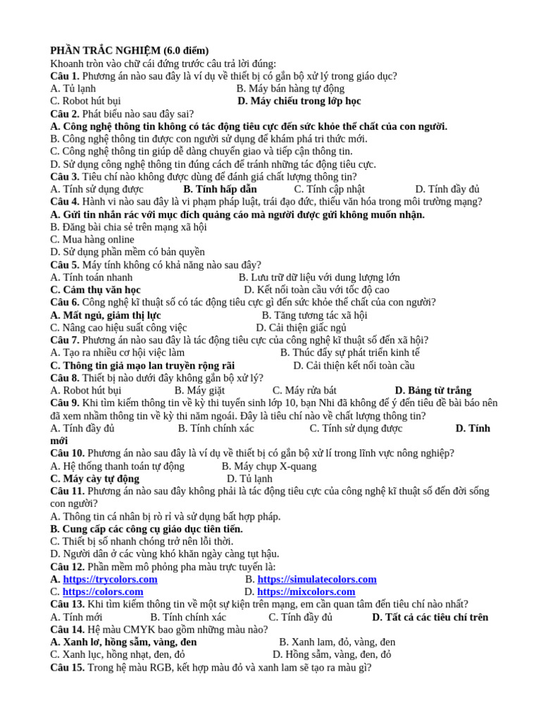 Đề Tin | PDF