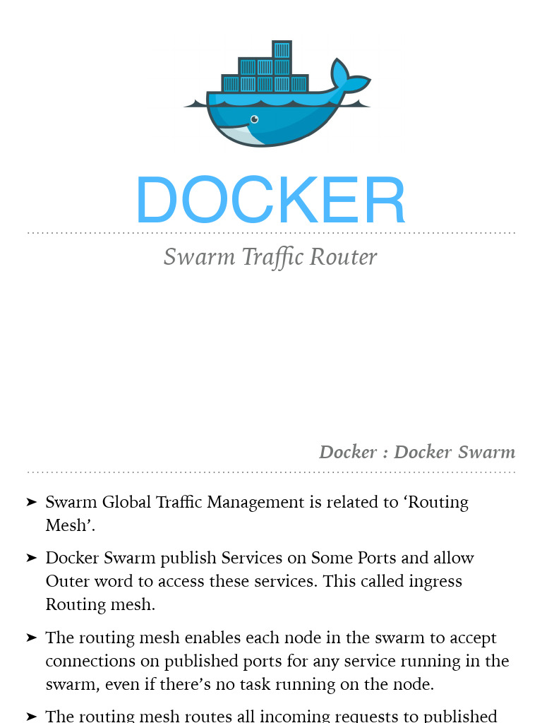 Docker Swarm Routing Mesh Explained | PDF