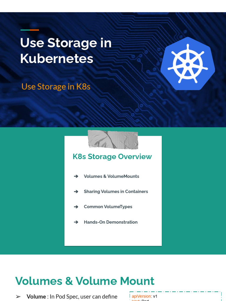2.1 Use K8s Volumes | PDF | Computer Engineering | Software