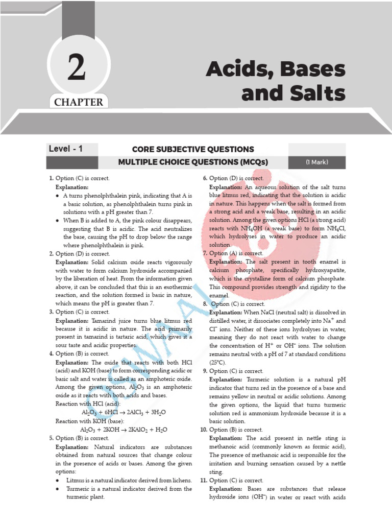 Ch-2 Acids, Bases and Salts | PDF | Sodium Carbonate | Acid