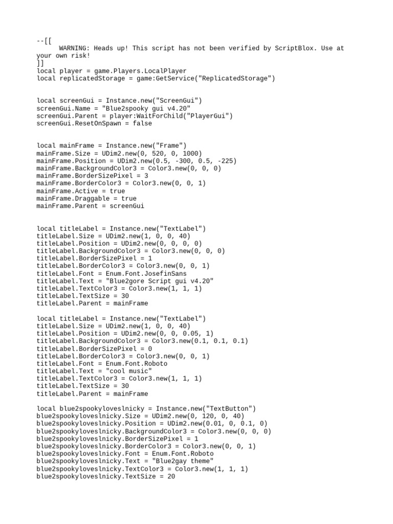 Blue2spooky GUI Script v4.20 | PDF | Communication Design | Orthography