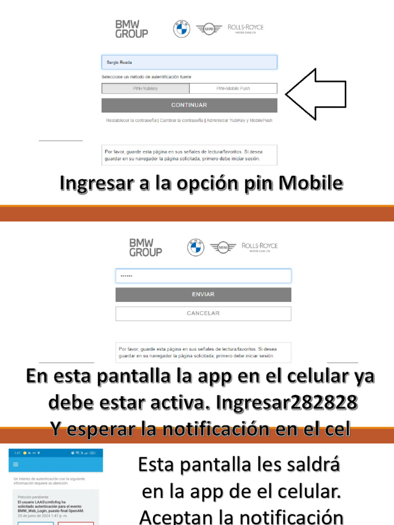 Ingreso a Sgate con pinMobile | PDF