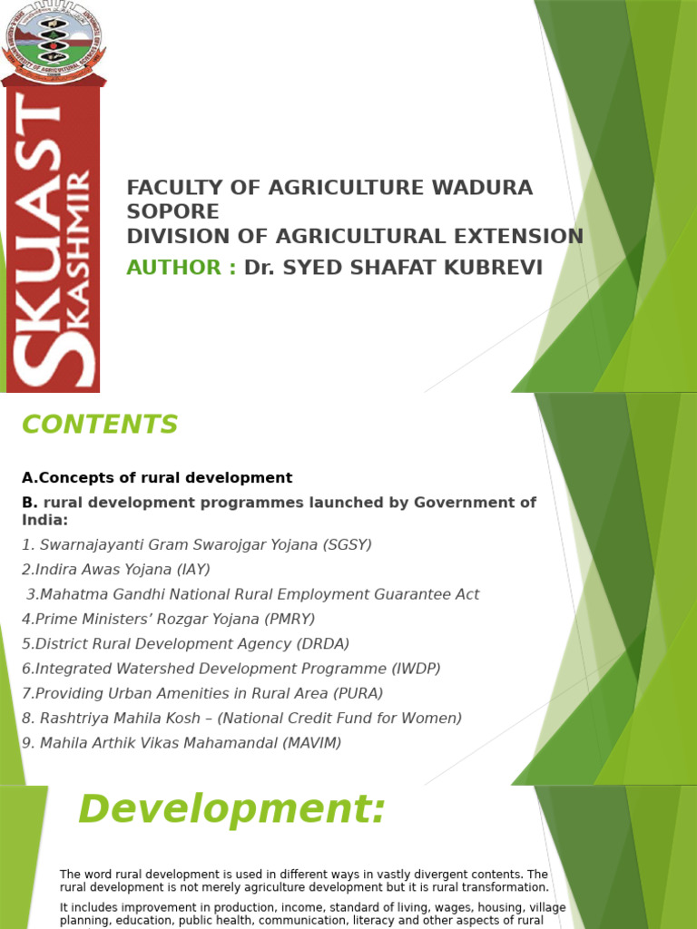 Rural Development Programs in India | PDF | Economies