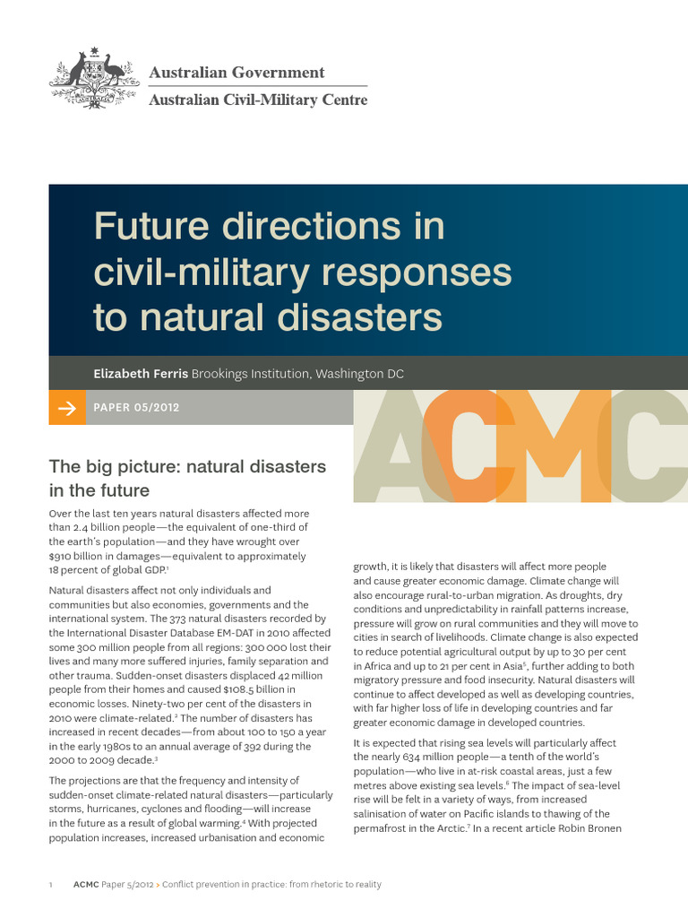 Future of Civil-Military Disaster Response | PDF | Natural Disasters ...