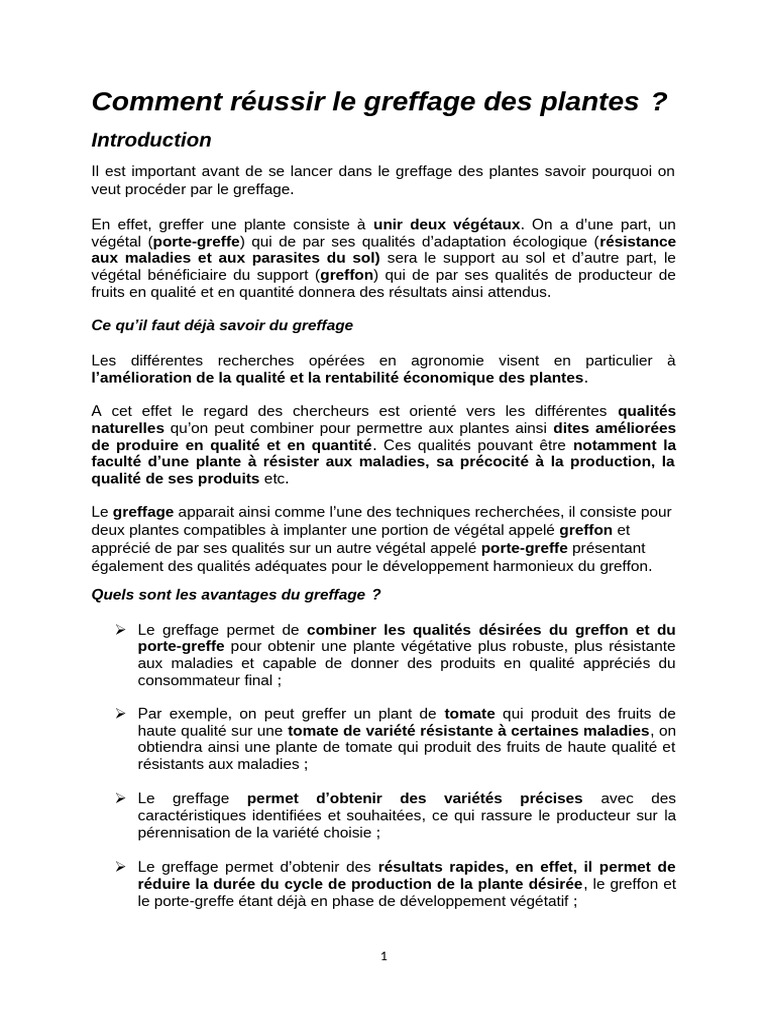 Guide pratique du greffage des plantes | PDF | Greffe (botanique ...