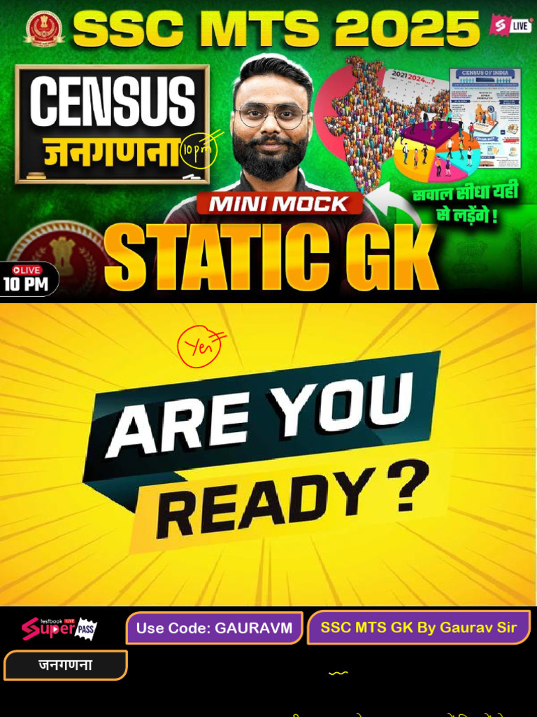 SSC MTS (Census) - 21 - 01 - 2026 - 10 - 00 PM | PDF