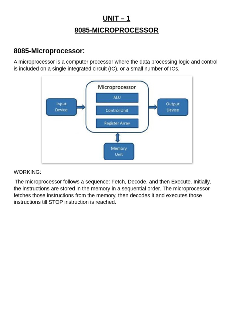8085 Microprocessor Overview and Functions | PDF | Central Processing ...