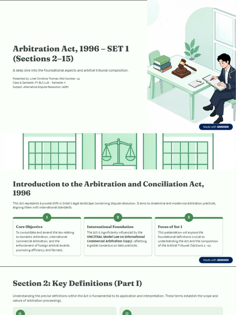 Overview of India's Arbitration Act 1996 | PDF | Arbitration ...