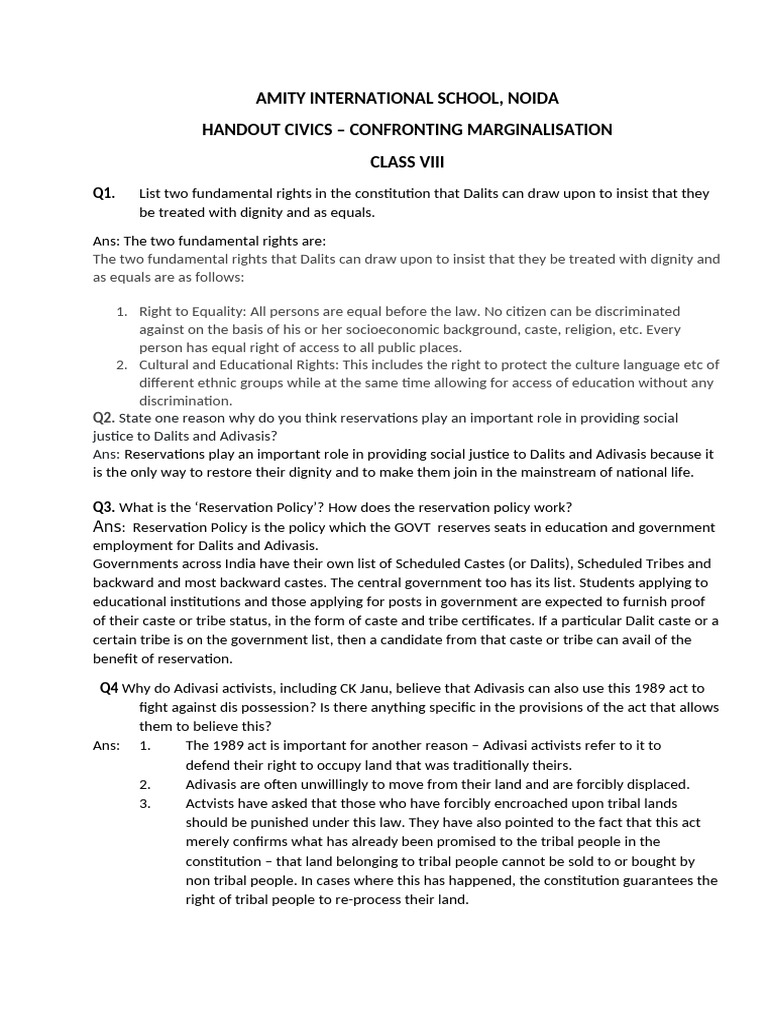 Rights and Reservations for Dalits | PDF | Dalit | Caste