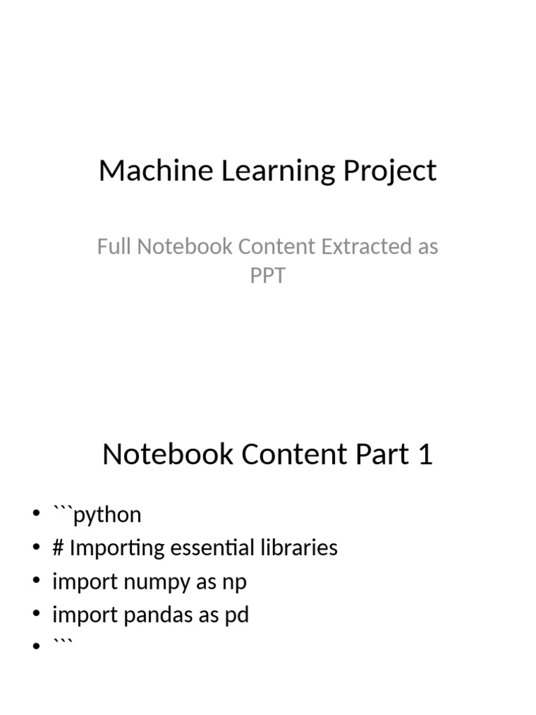 Notebook Extraction Presentation | PDF