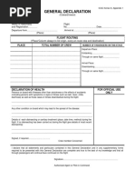 General Declaration for Aviation Flights | PDF | Aviation | Public Health