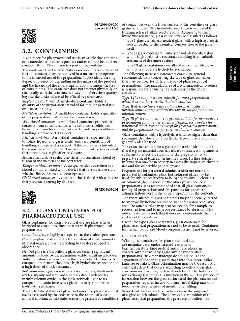 Glass Containers for Pharmaceuticals | PDF | Glasses | Thermocouple
