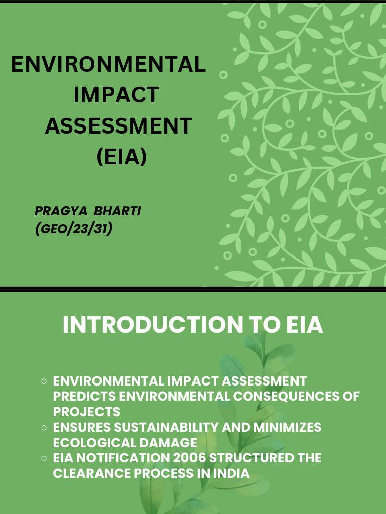 Understanding Environmental Impact Assessment | PDF