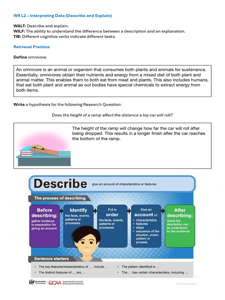 Understanding Description vs. Explanation | PDF | Plants | Biology