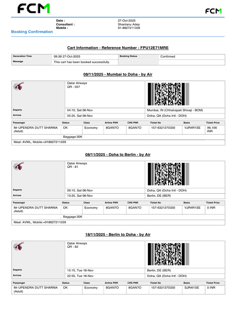 Ticket Fpu12e71mre | PDF | Aviation | Civil Aviation