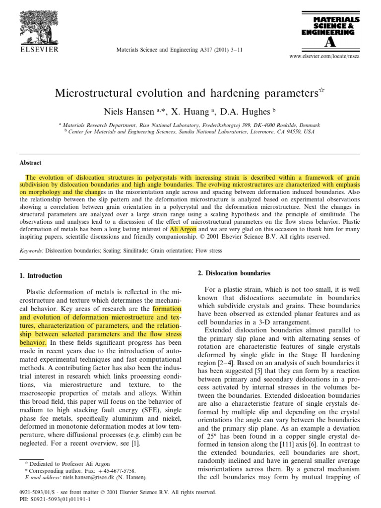 Microstructural Evolution in Metals | PDF | Plasticity (Physics ...