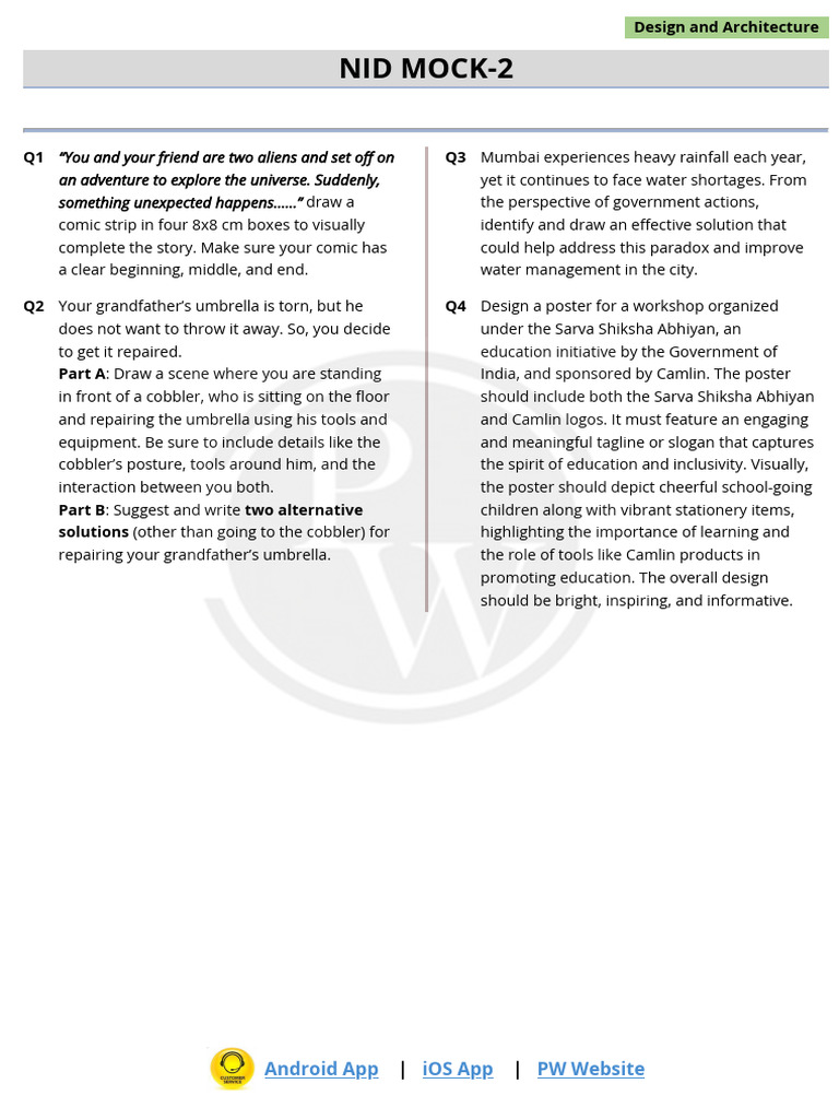 Creative Design Challenges for Students | PDF