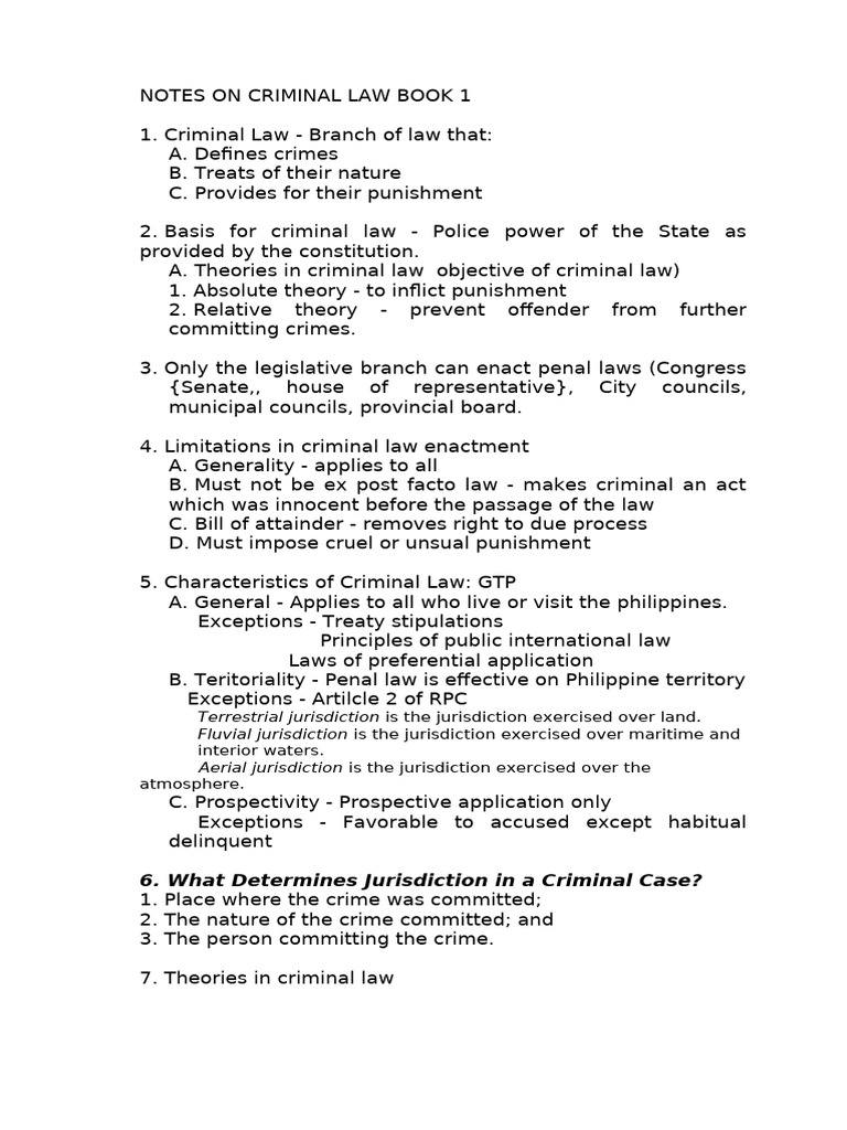 Overview of Philippine Criminal Law | PDF | Crimes | Crime & Violence