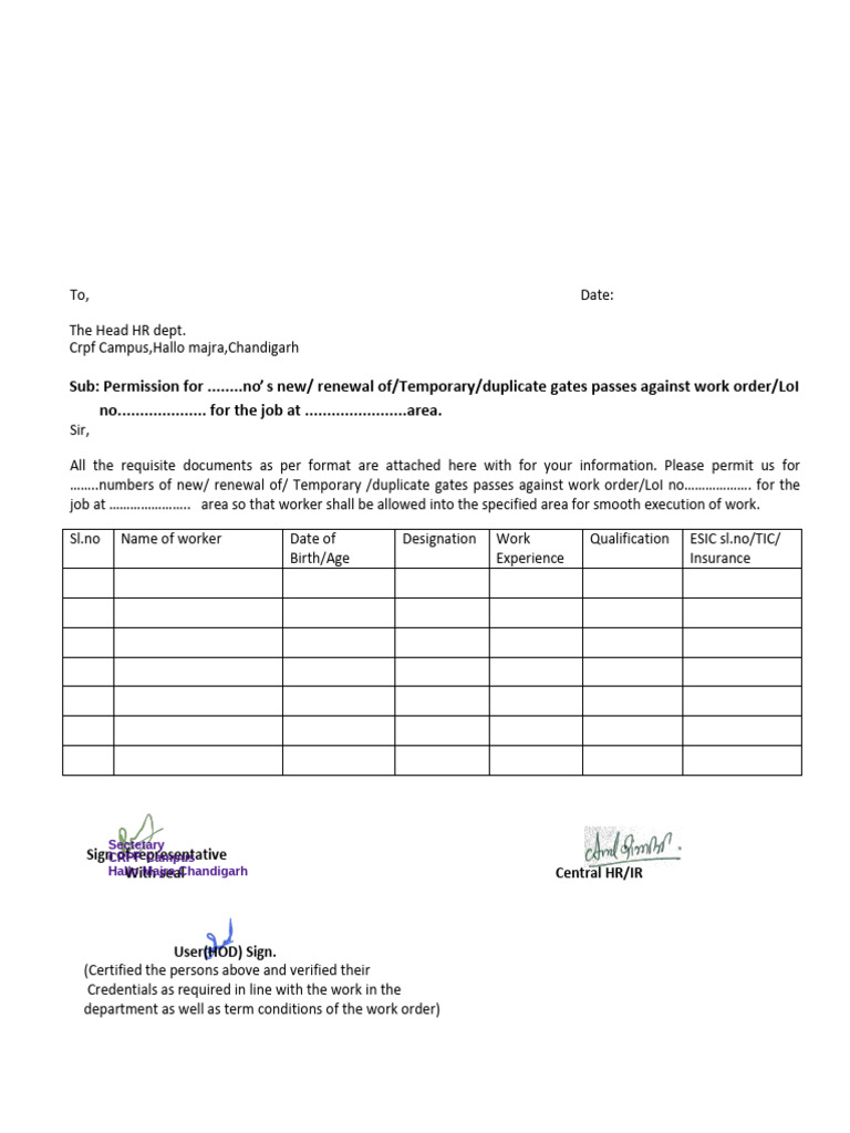 Gate Pass Request and Management Form | PDF | Access Control