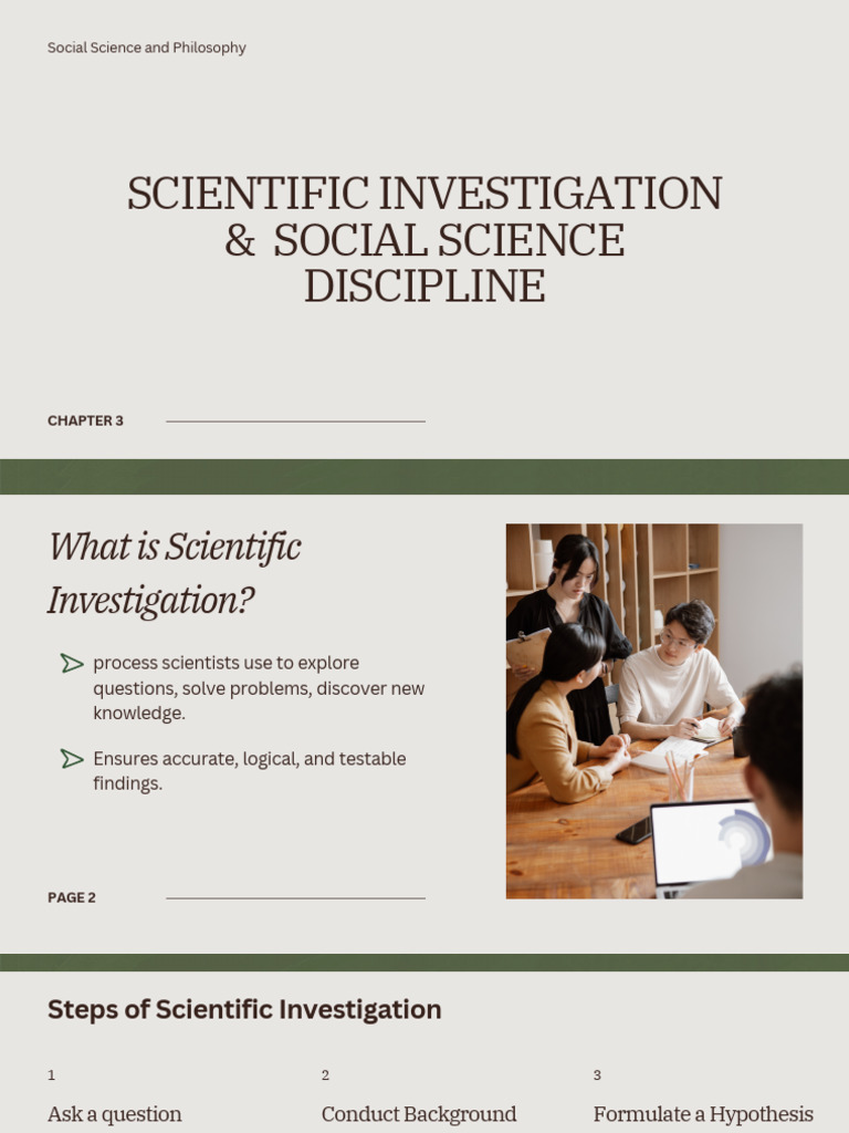 Scientific Investigation in Social Science | PDF | Scientific Method ...