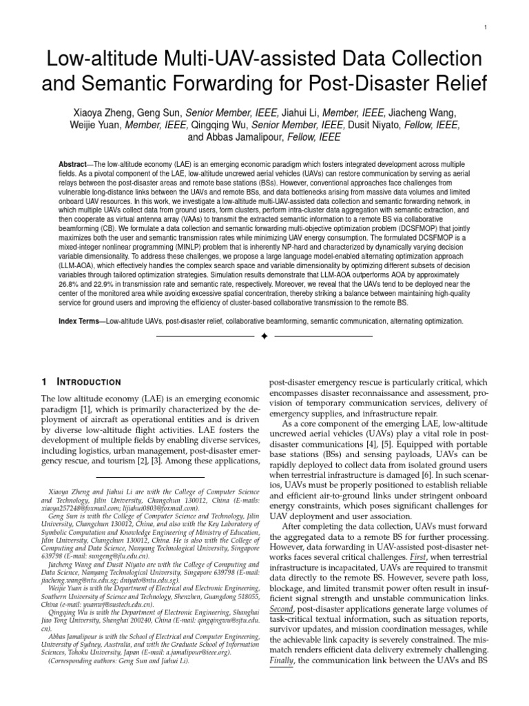 Multi-UAV Data Collection for Disaster Relief | PDF | Mathematical ...