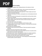 Store In-Charge Duties & Responsibilities | PDF