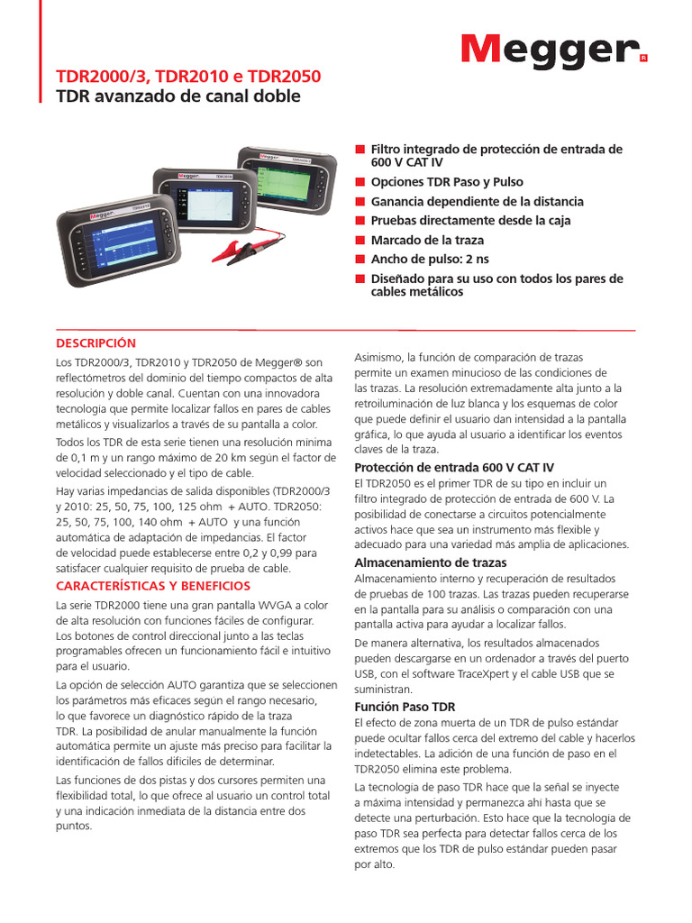 TDR20003-TDR20003P-TDR2010-TDR2050_DS_esla | PDF | Software | USB