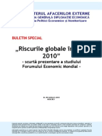 Buletin Special Studiu WEF Global Risks 2010