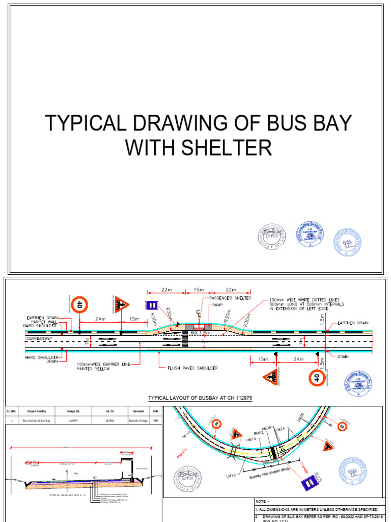 Bus Bay Shelter Design and Layout | PDF | Land Transport | Transport