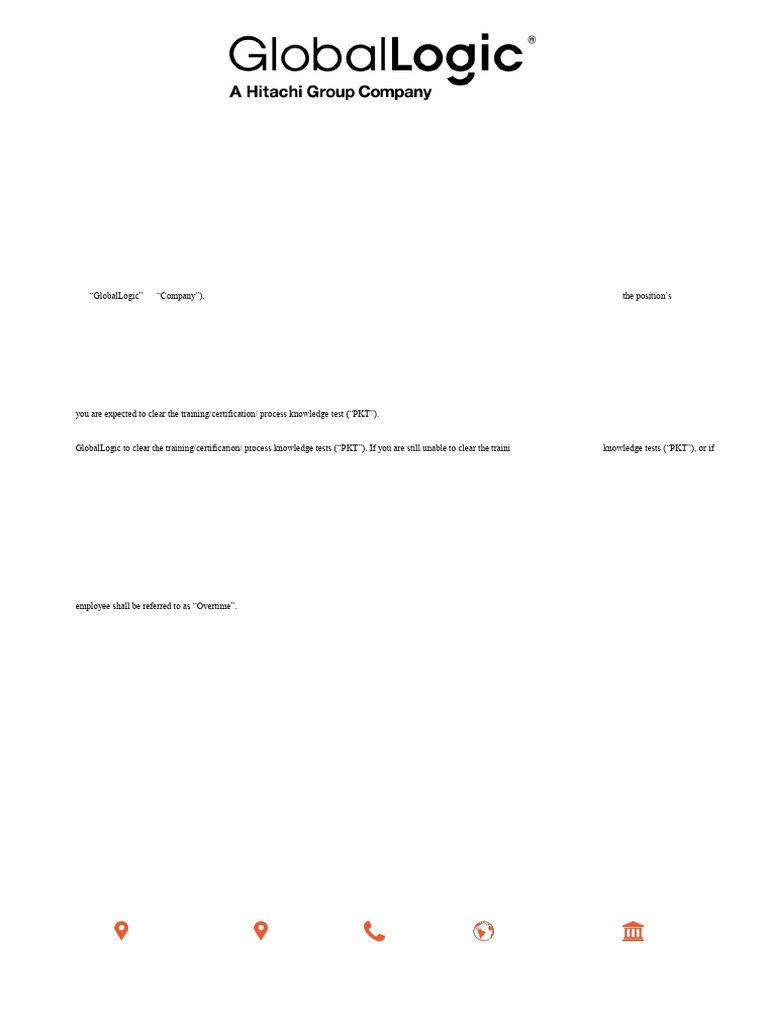GlobalLogic Employment Offer Letter | PDF | Non Disclosure Agreement ...