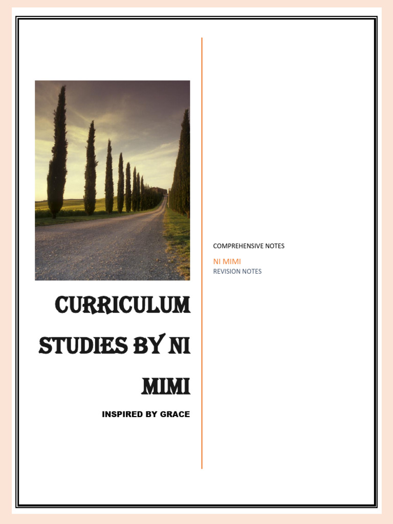 CURRICULUM STUDIES NI MIMI - Copy - Copy | PDF | Curriculum | Learning