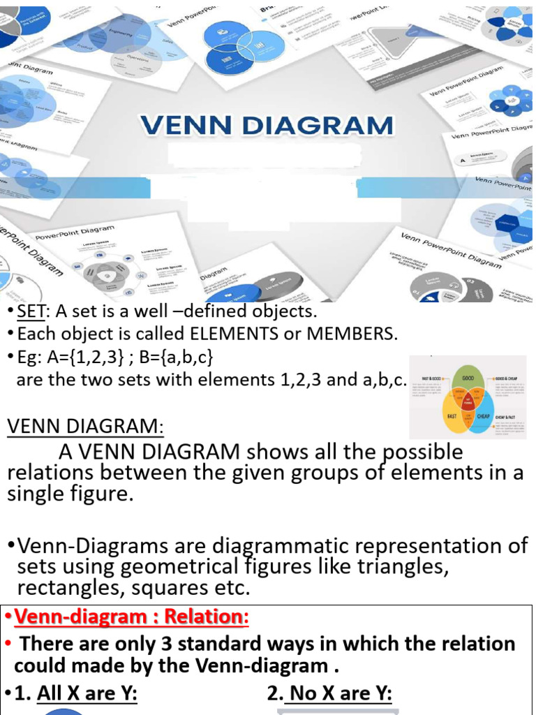 Understanding Venn Diagrams and Sets | PDF | Infographics