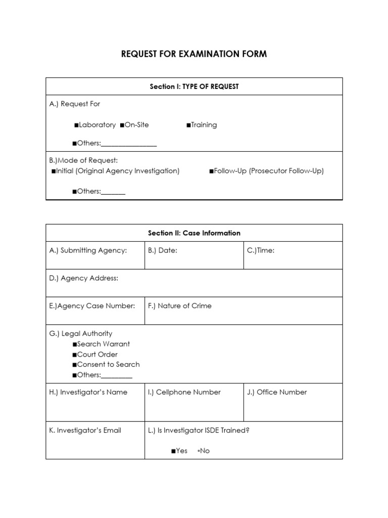 Digital Forensic Examination Request Form | PDF | Digital Forensics ...