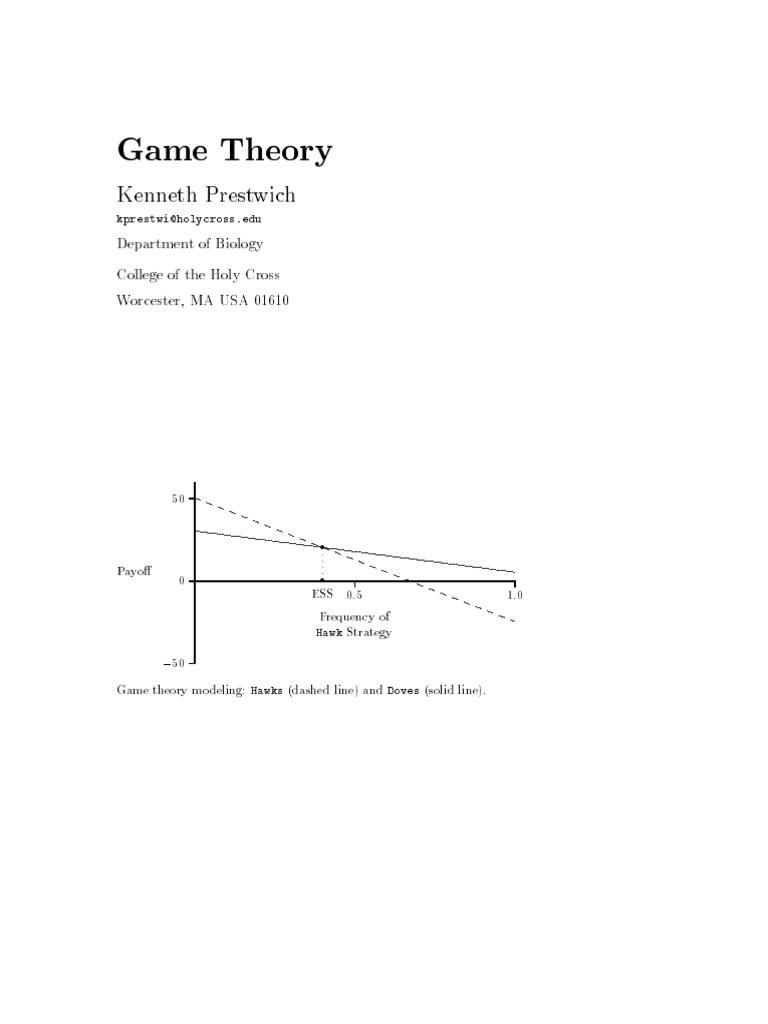 Game Theory | PDF | Hypothesis | Adaptation