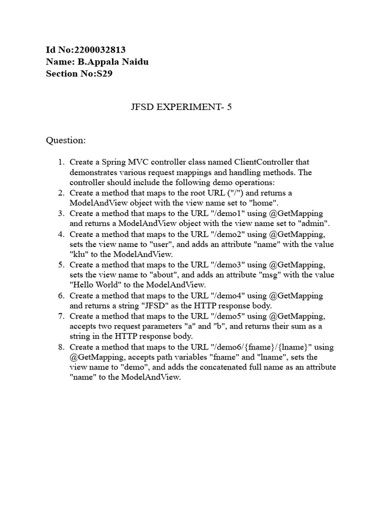 2200032813_JFSD_LAB_05 | PDF | Computer Programming | Software Engineering