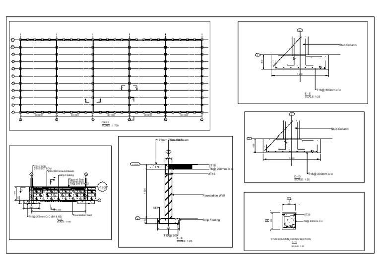 Structural Foundation Plan and Details | PDF | Structural Engineering ...