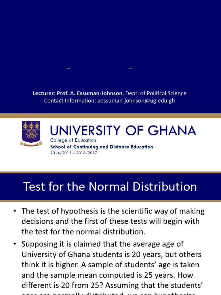 Session Slides 4 | PDF | Standard Score | Hypothesis