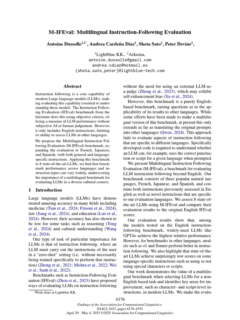 M-IFEval: Multilingual LLM Evaluation | PDF | Letter Case | Human ...