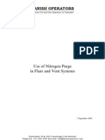 Use of Nitrogen Purge in Flare and Vent Systems