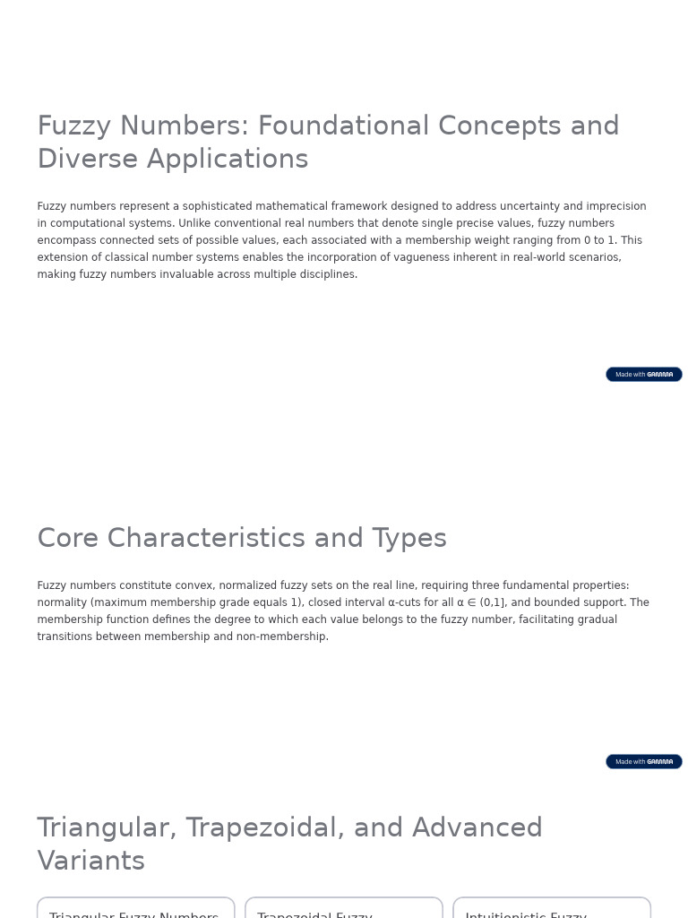 Fuzzy Numbers: Concepts & Applications | PDF | Fuzzy Logic | Risk