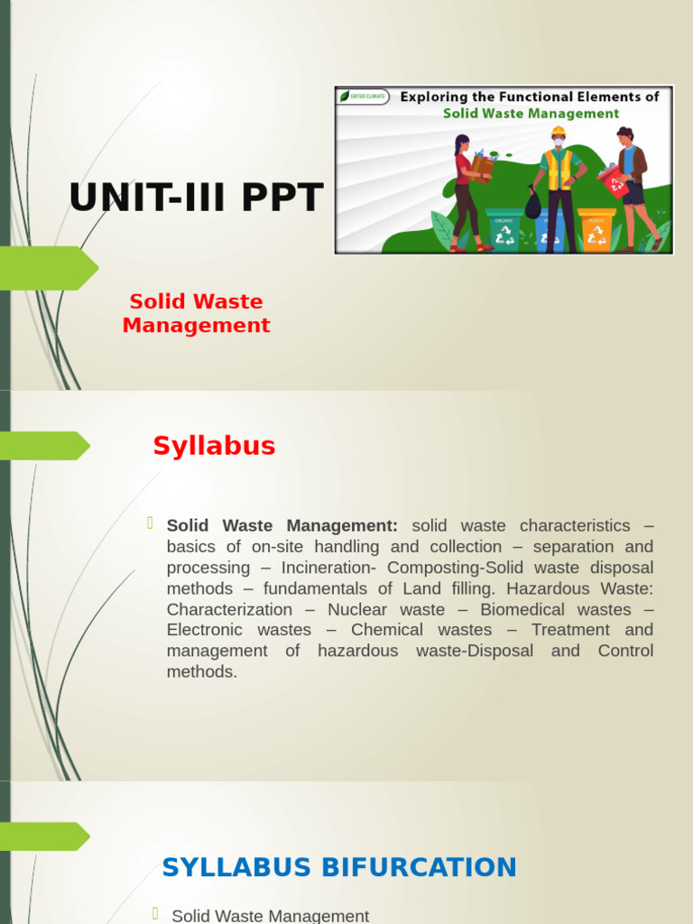 1. Solid Waste Management | PDF | Waste | Waste Management