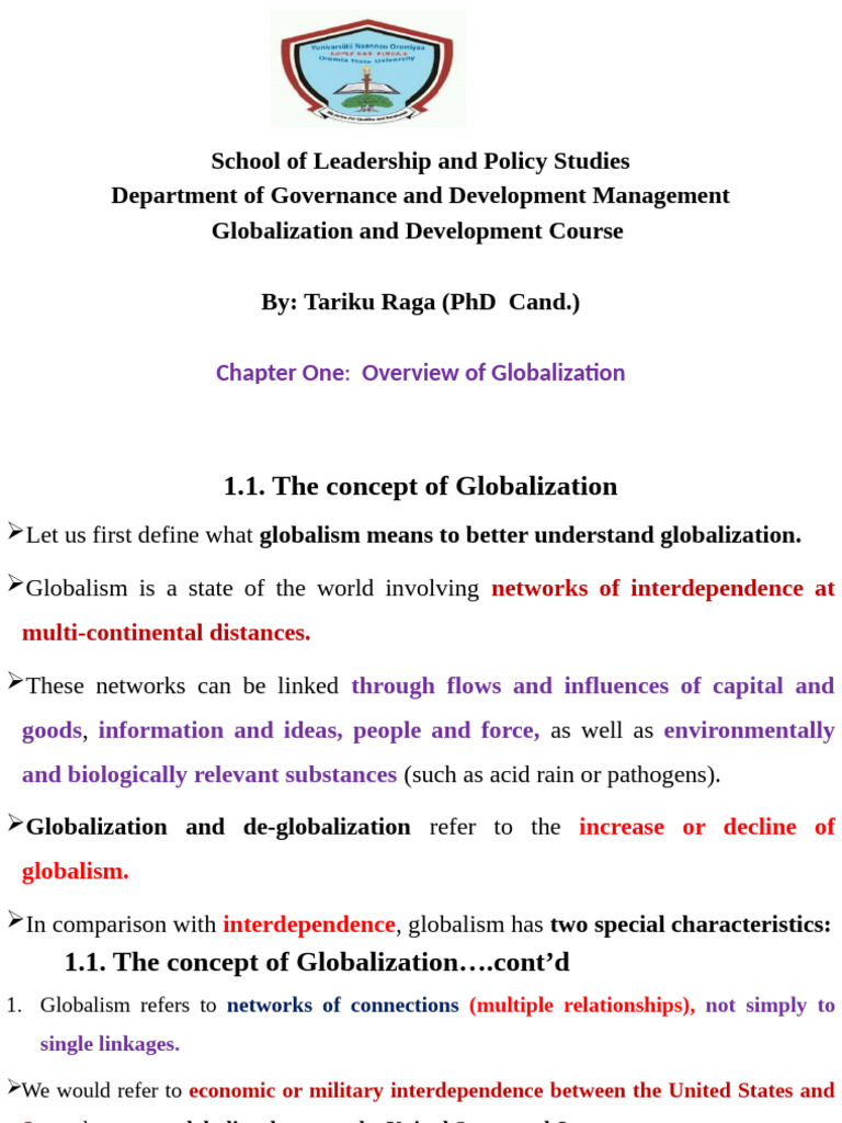 Understanding Globalization Concepts | PDF | Globalization | Economic ...