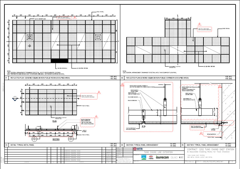 Metal Ceiling Layout and Details | PDF