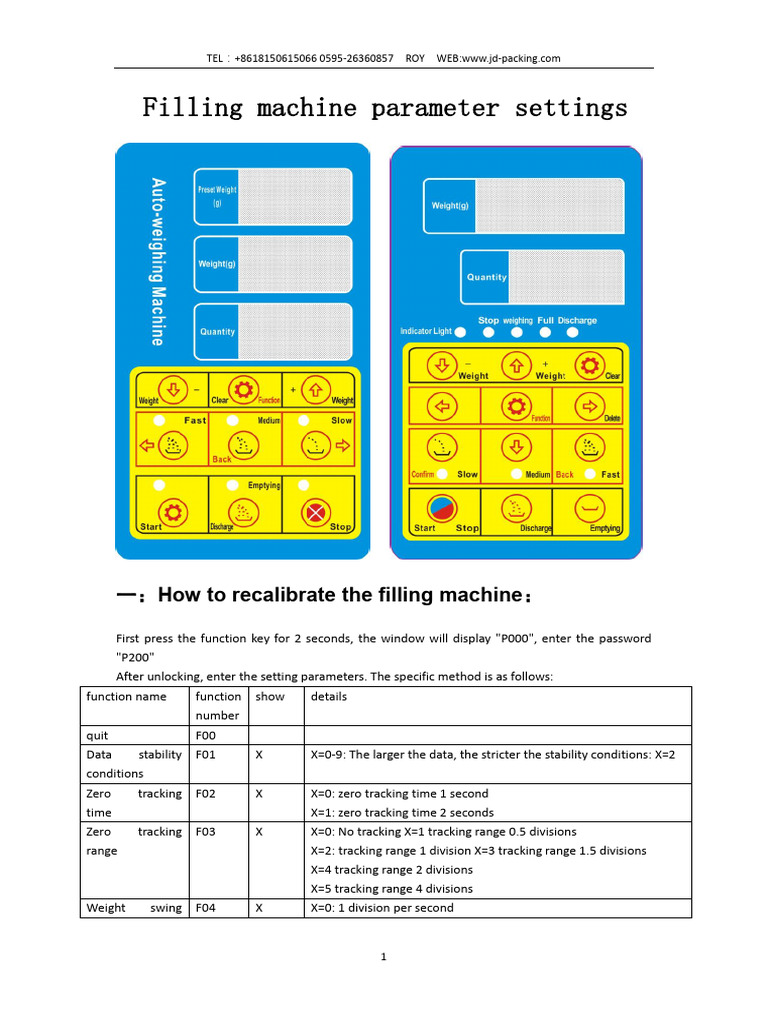 Filling Machine Calibration Guide | PDF | Computer Engineering ...
